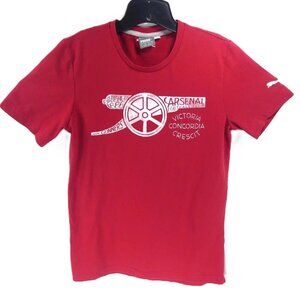 Puma Arsenal Mens Red S FC Gunners Logo Shirt Victoria Crescit Soccer Football